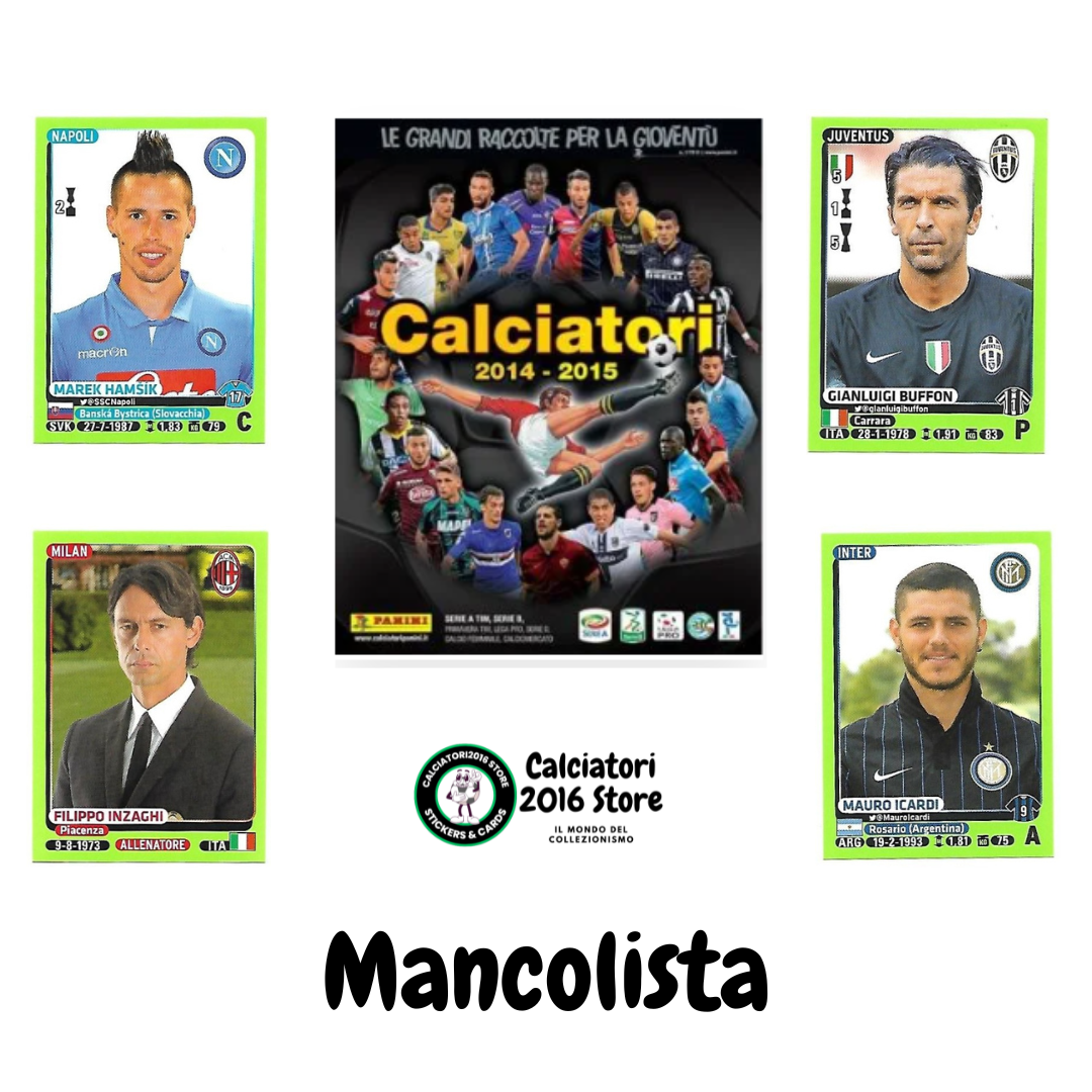 Calciatori panini 2014/15 - Scegli figurina da 701 a 782 V1-V16