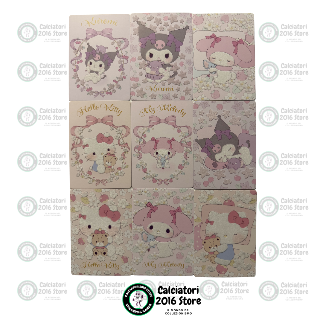 Hello Kitty and Friends Panini - Set completo 9 Fluffy Card