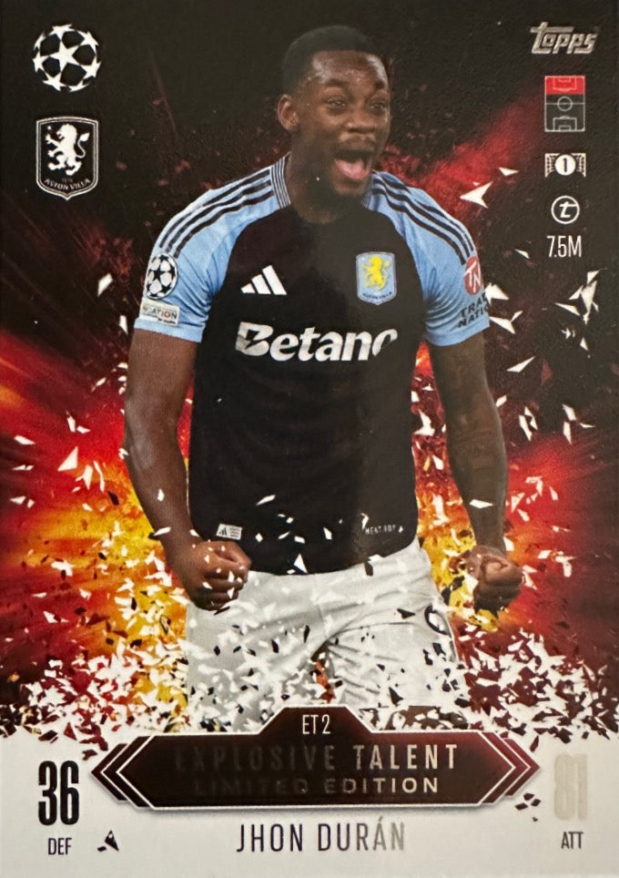 Match Attax Extra 2025 missing - Choose Card Black Gold Limited Edition Pro Elite
