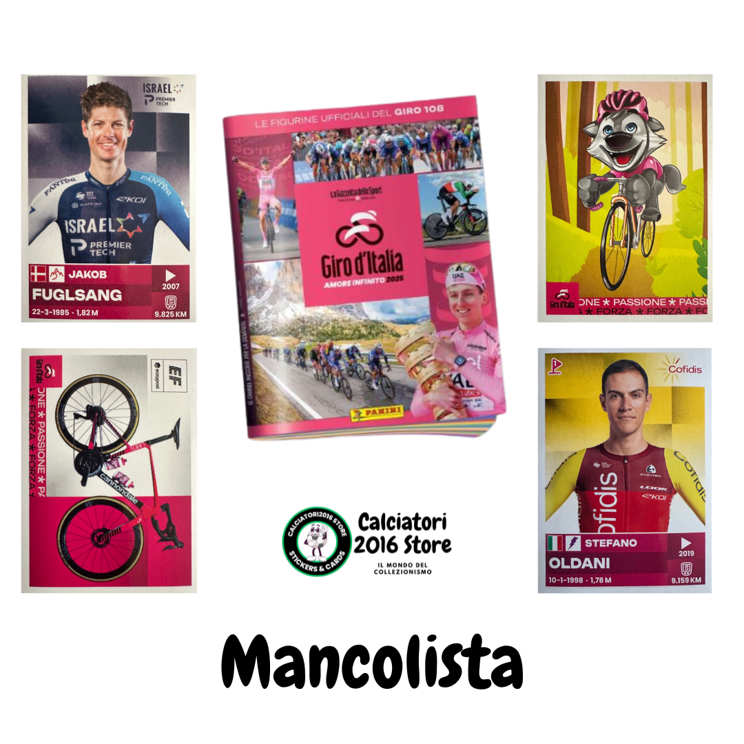 Giro D'italia 108 mancolista - Scegli figurina da 1 a 100