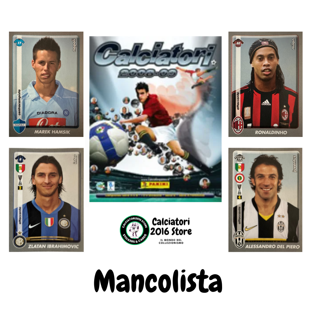 Calciatori Panini 2008/09 mancolista - Scegli figurina da 601 a 684 V1 V12