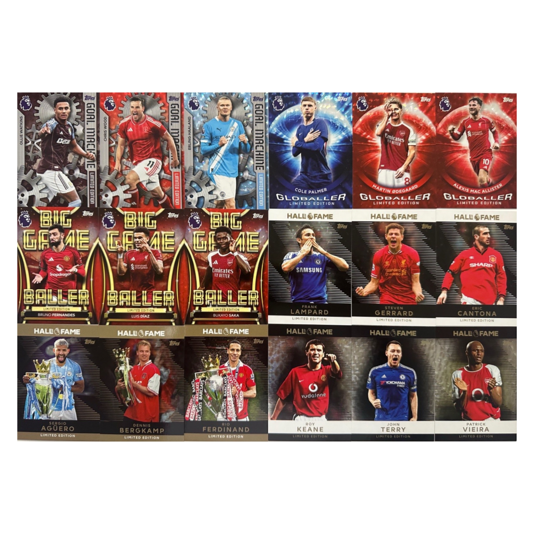 Topps Premier League 2026 Trading Card Set - 18 Cards - Limited Hall of Fame, Big Game, Goal Machine