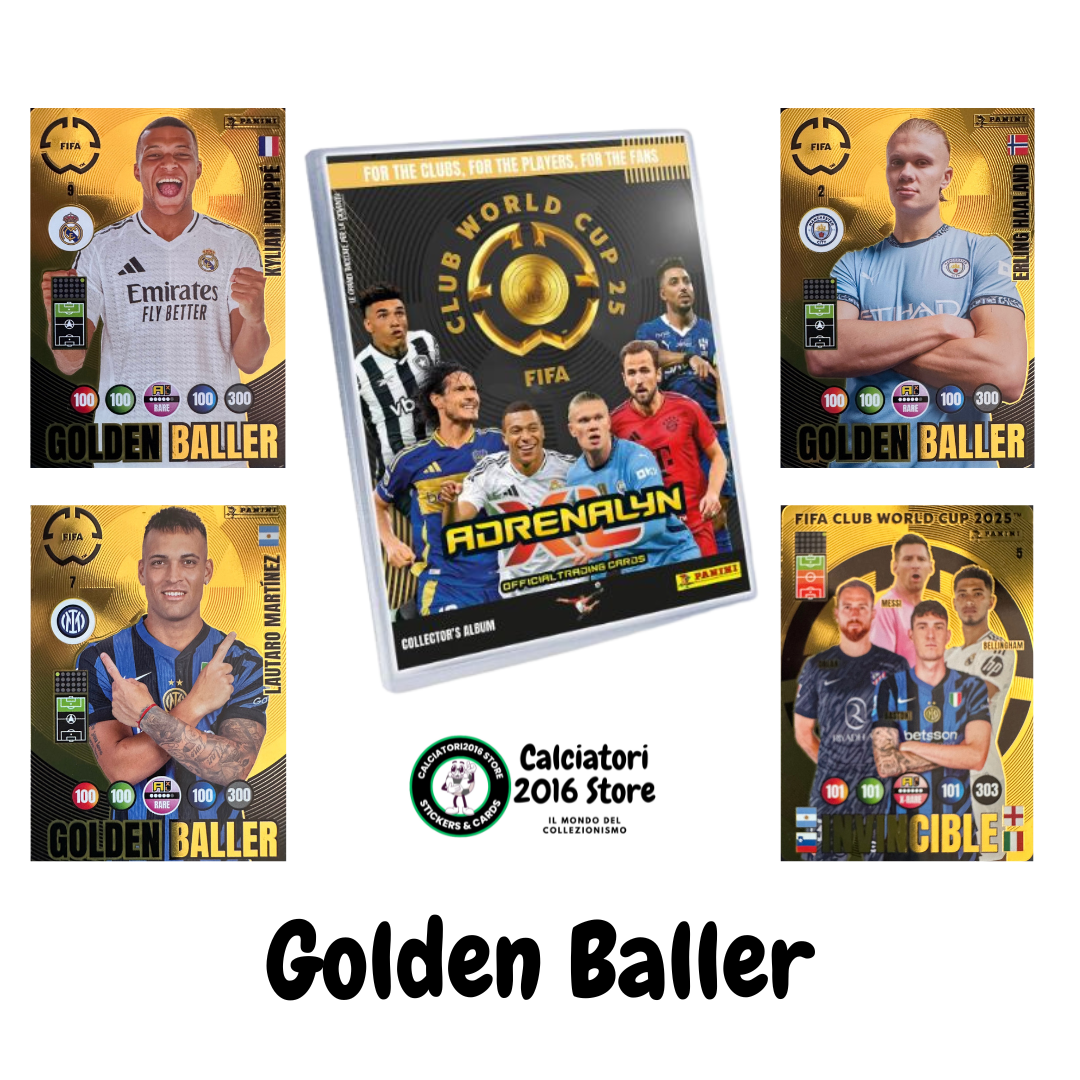 Adrenalyn XL Fifa Club World Cup 2025 mancolista - Scegli Carde Golden Baller Invincible