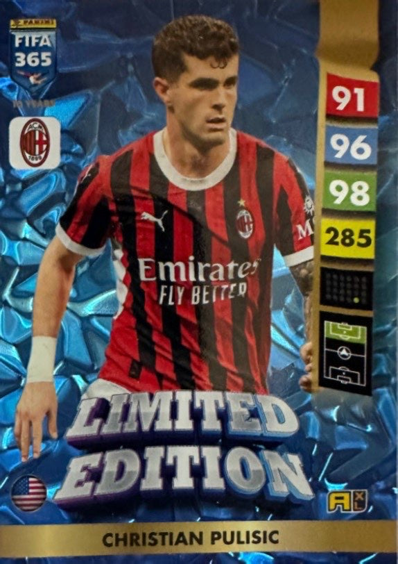 Adrenalyn XL Fifa 365 2025 - Pulisic Milan Limited Edition