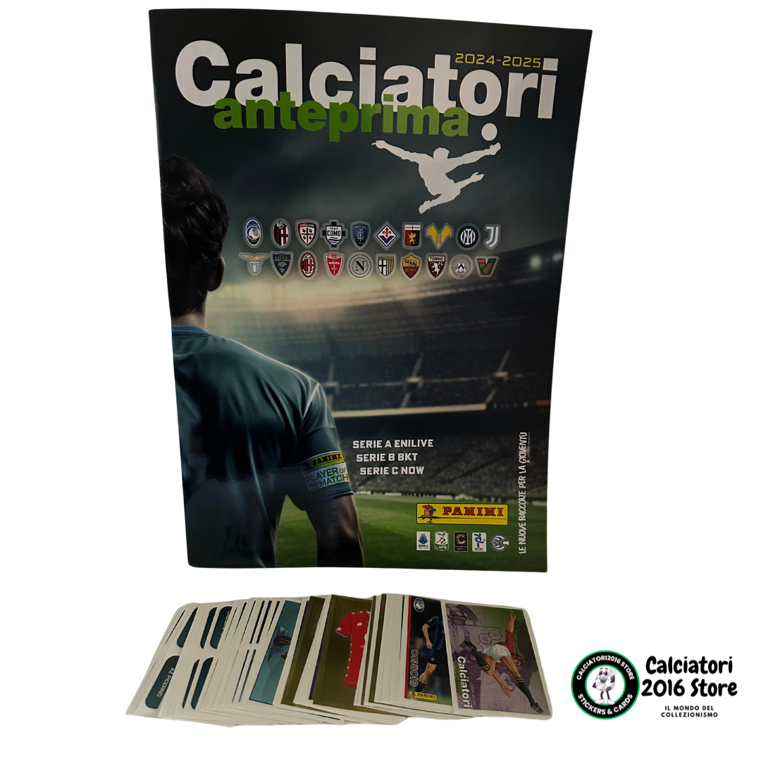 Calciatori Panini Anteprima 2024/25 - Album Vuoto + Lotto 155 Figurine diverse