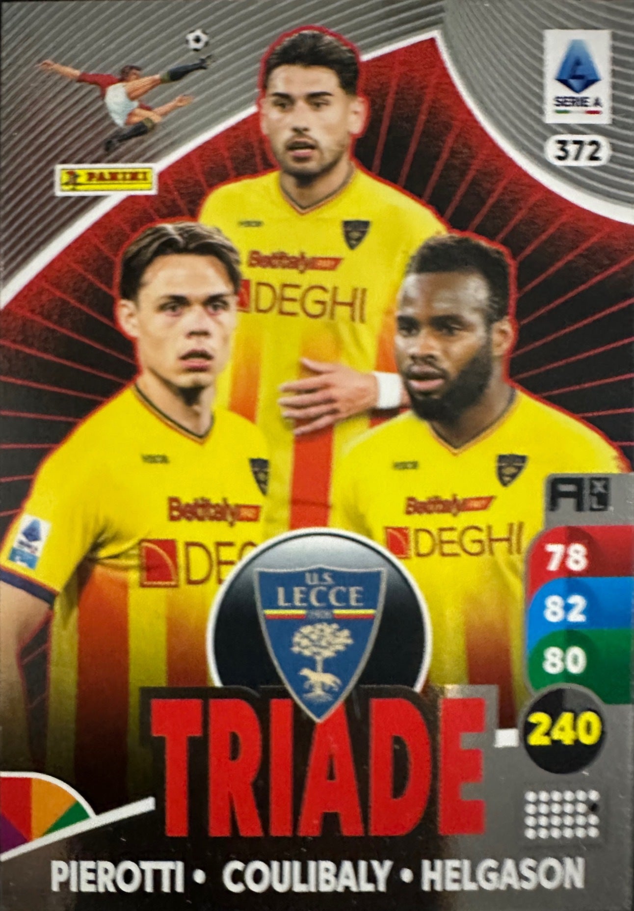 Panini Calciatori Adrenalyn XL 2025-26 card triade/diamante a scelta N. 301-400