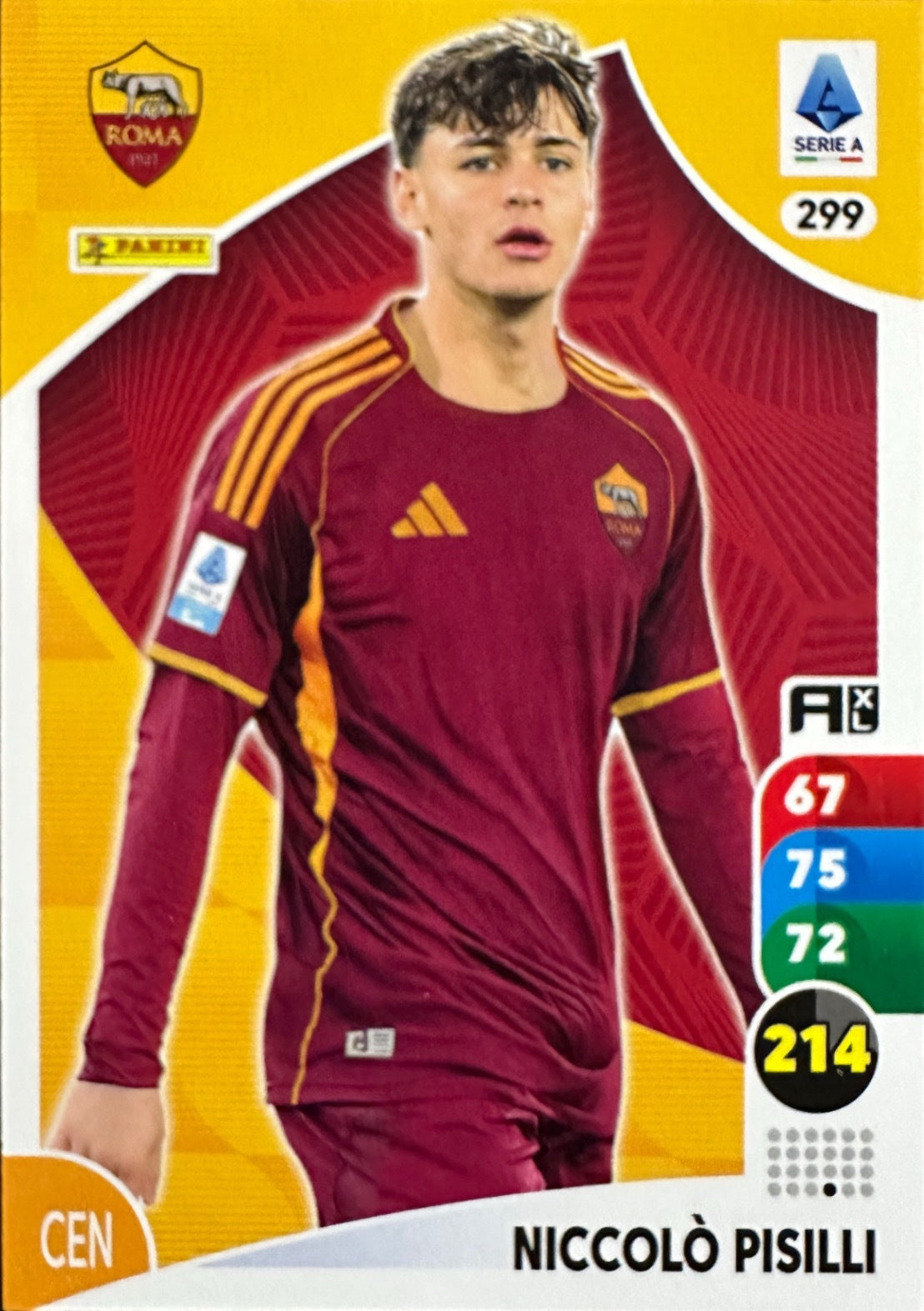 Panini Calciatori Adrenalyn XL 2025-26 card base logo a scelta N. 201-300
