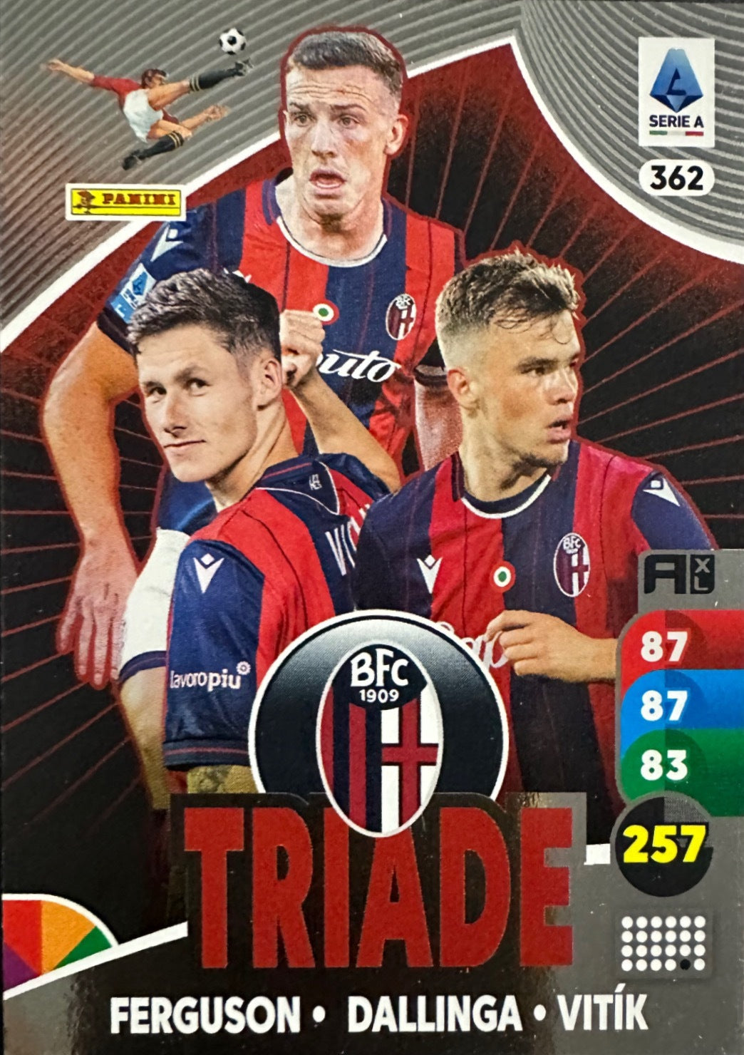 Panini Calciatori Adrenalyn XL 2025-26 card triade/diamante a scelta N. 301-400