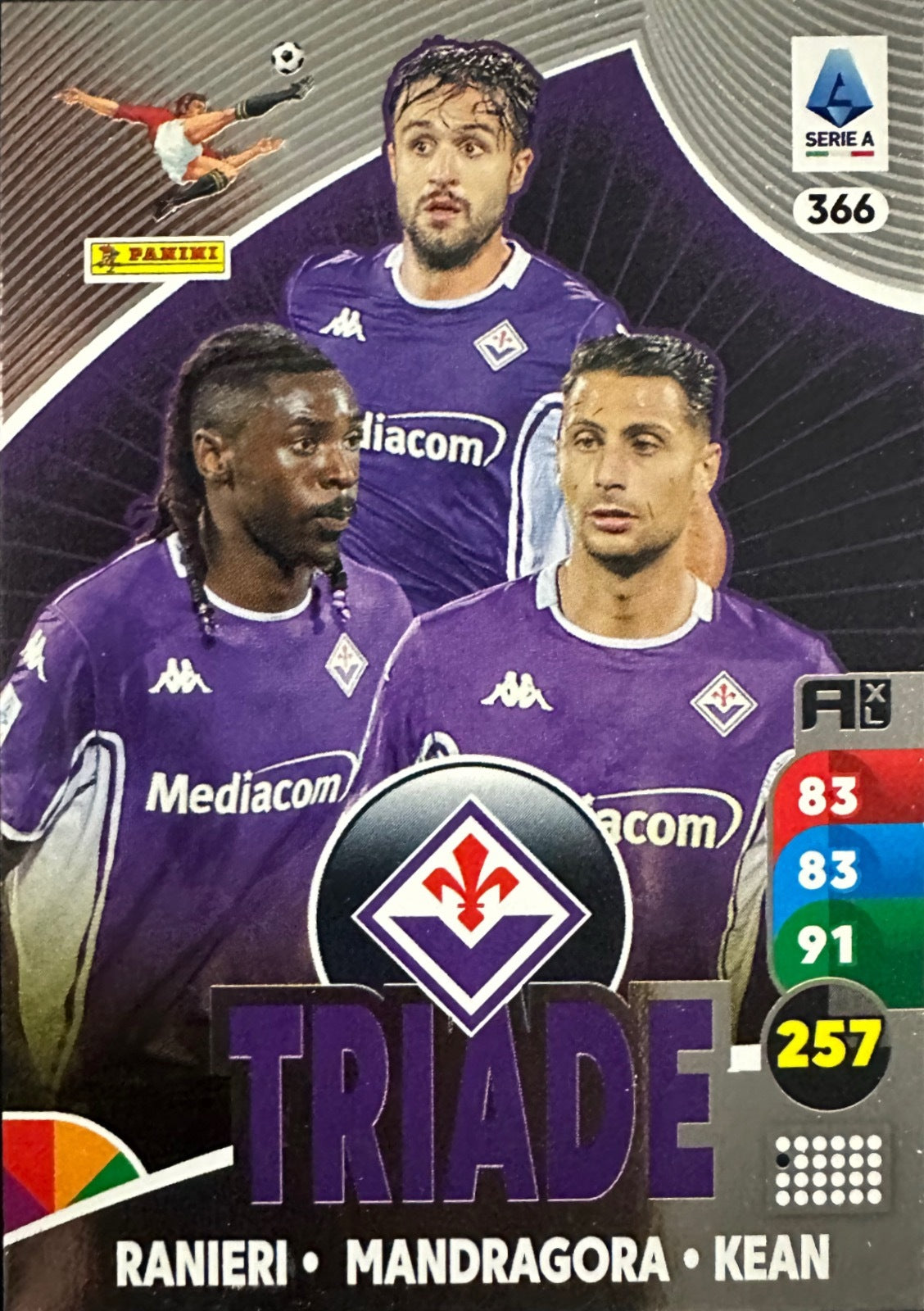 Panini Calciatori Adrenalyn XL 2025-26 card triade/diamante a scelta N. 301-400