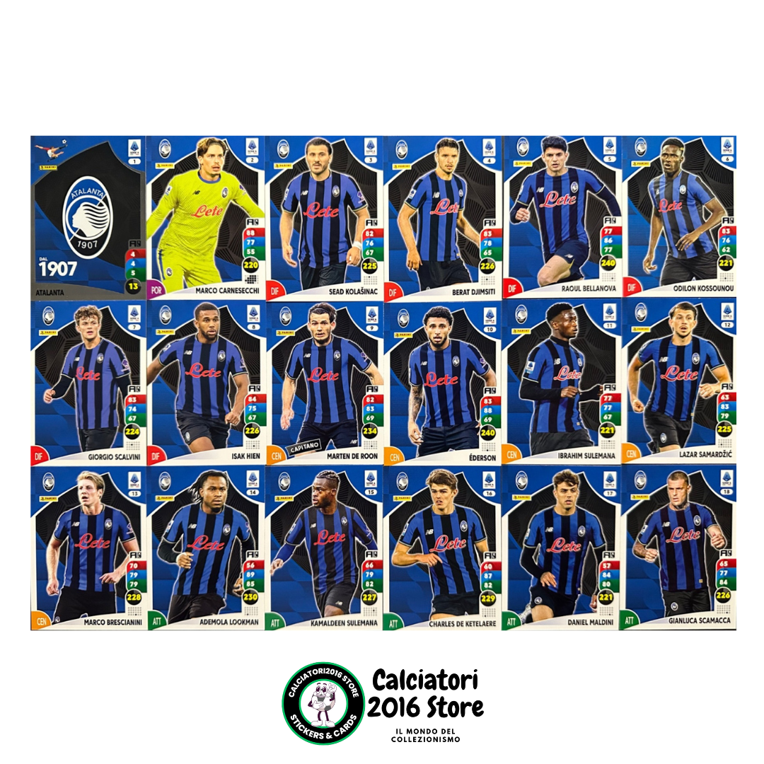 Tarjetas completas del equipo Panini Calciatori Adrenalyn XL 2025-26 a tu elección
