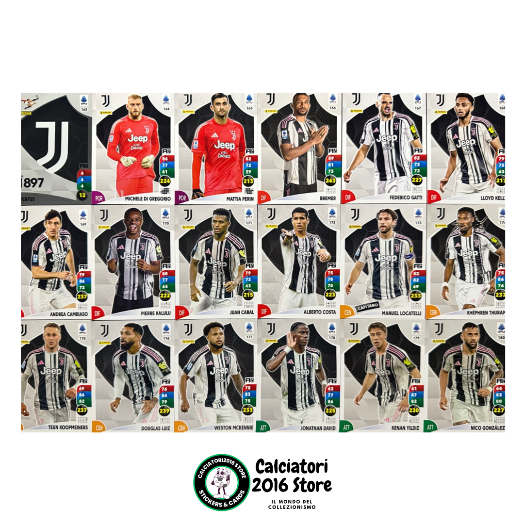 Tarjetas completas del equipo Panini Calciatori Adrenalyn XL 2025-26 a tu elección