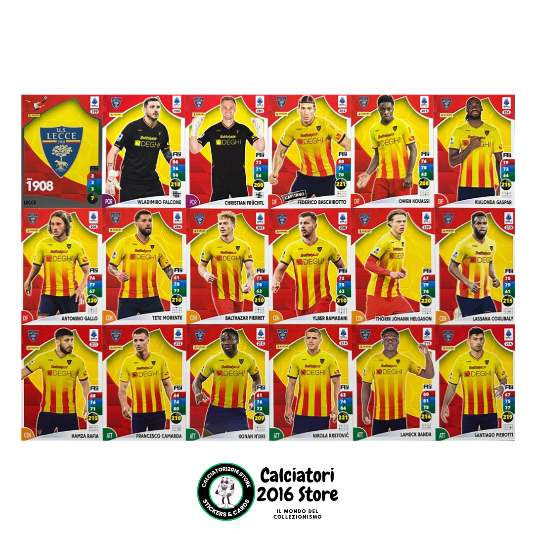 Tarjetas completas del equipo Panini Calciatori Adrenalyn XL 2025-26 a tu elección