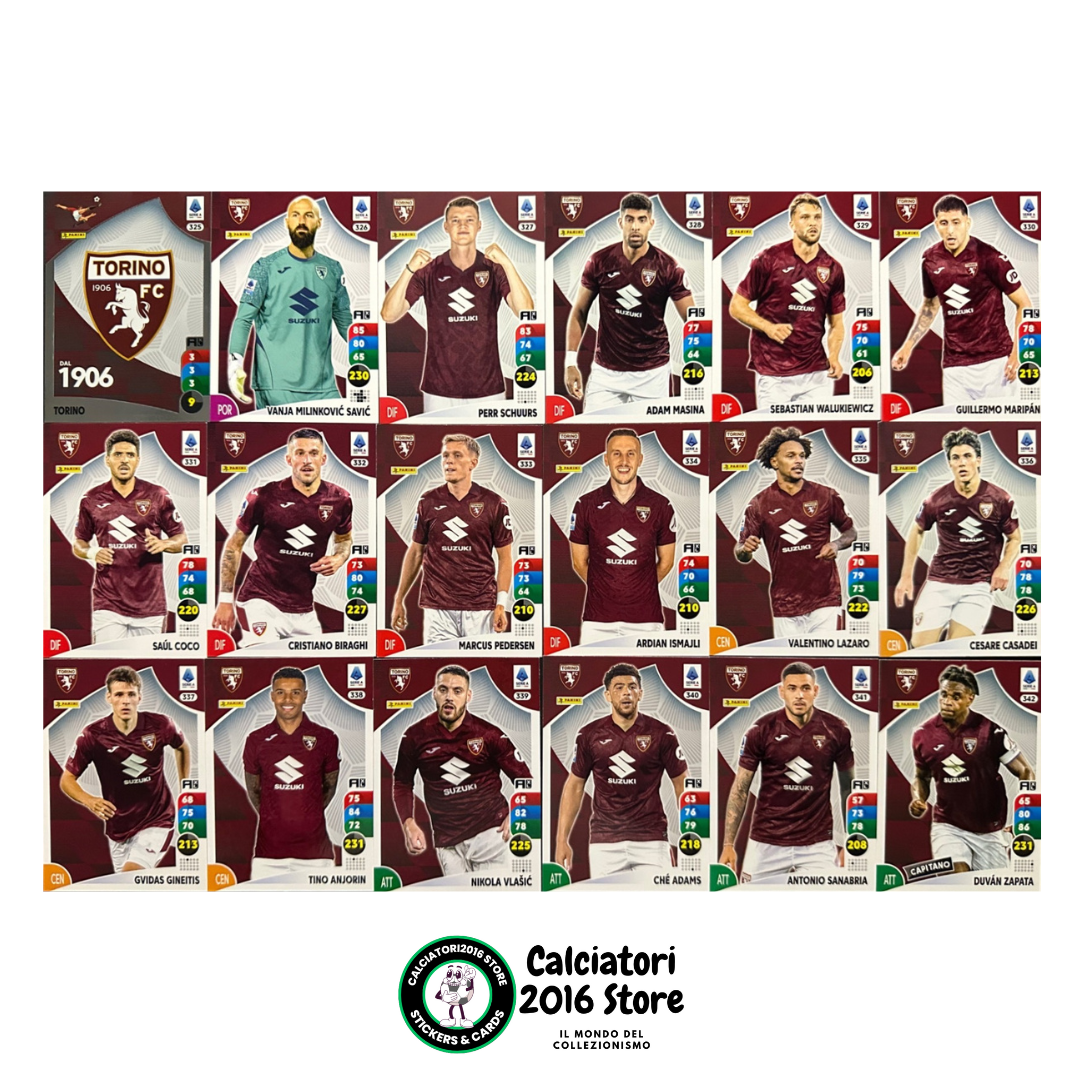 Tarjetas completas del equipo Panini Calciatori Adrenalyn XL 2025-26 a tu elección