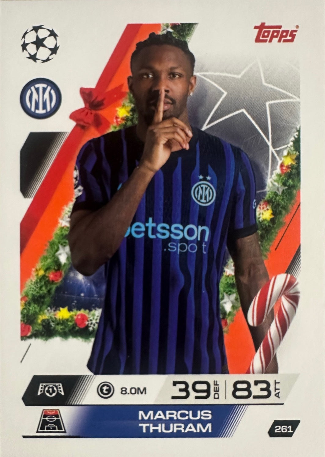 Topps Match Attax 2025/26 UCL Champions League - Scegli Parallel Festive Squadzone