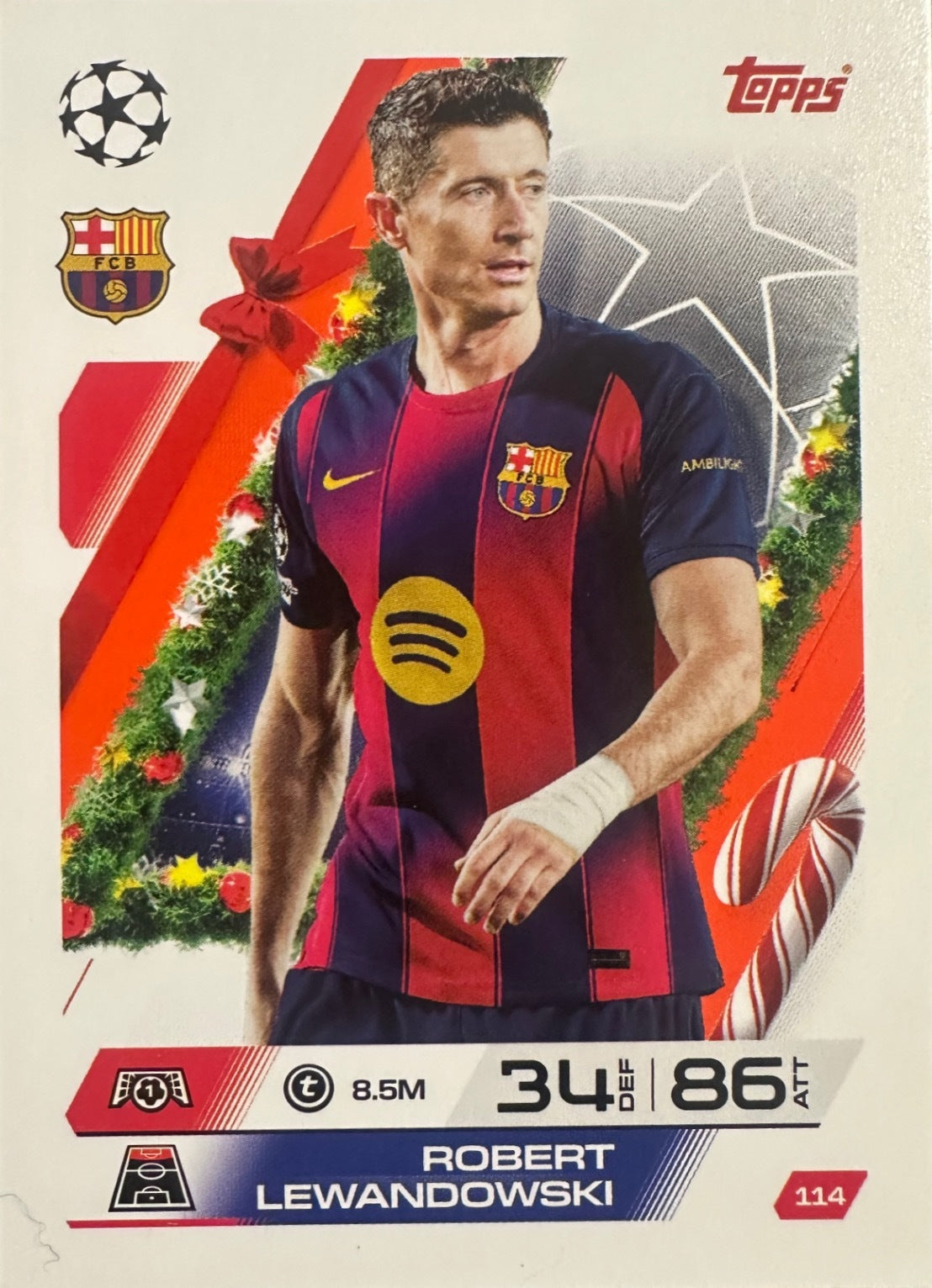 Topps Match Attax 2025/26 UCL Champions League - Scegli Parallel Festive Squadzone