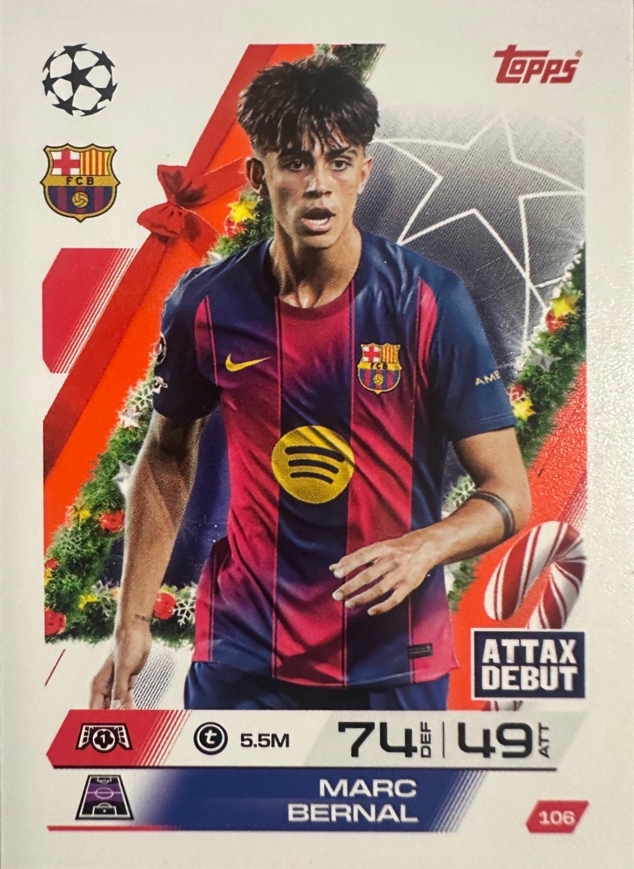 Topps Match Attax 2025/26 UCL Champions League - Scegli Parallel Festive Squadzone