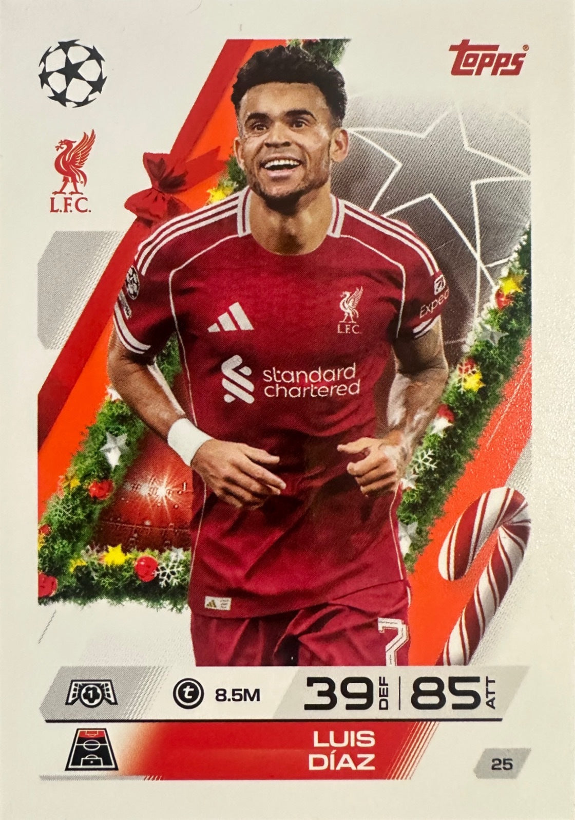 Topps Match Attax 2025/26 UCL Champions League - Scegli Parallel Festive Squadzone