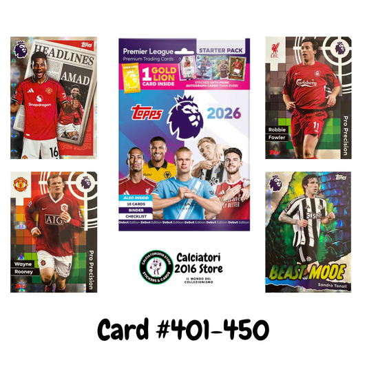 Topps Premier League 2025/26 2026 Scegli Card #401-450 Retro Threads Pro Precision Beast Mode Headlines