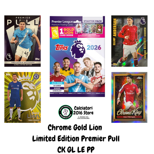 Topps Premier League 2025/26 2026 Scegli Card CK GL LE PP Chrome Gold Limited Pull
