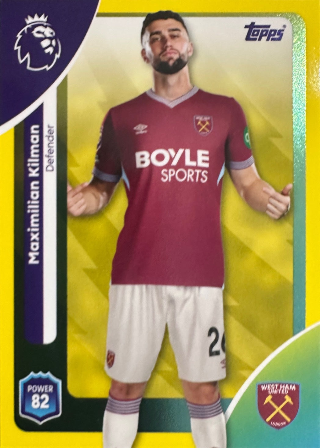 Topps Premier League 2025/26 2026 Scegli Card #1-360 Yellow Parallel