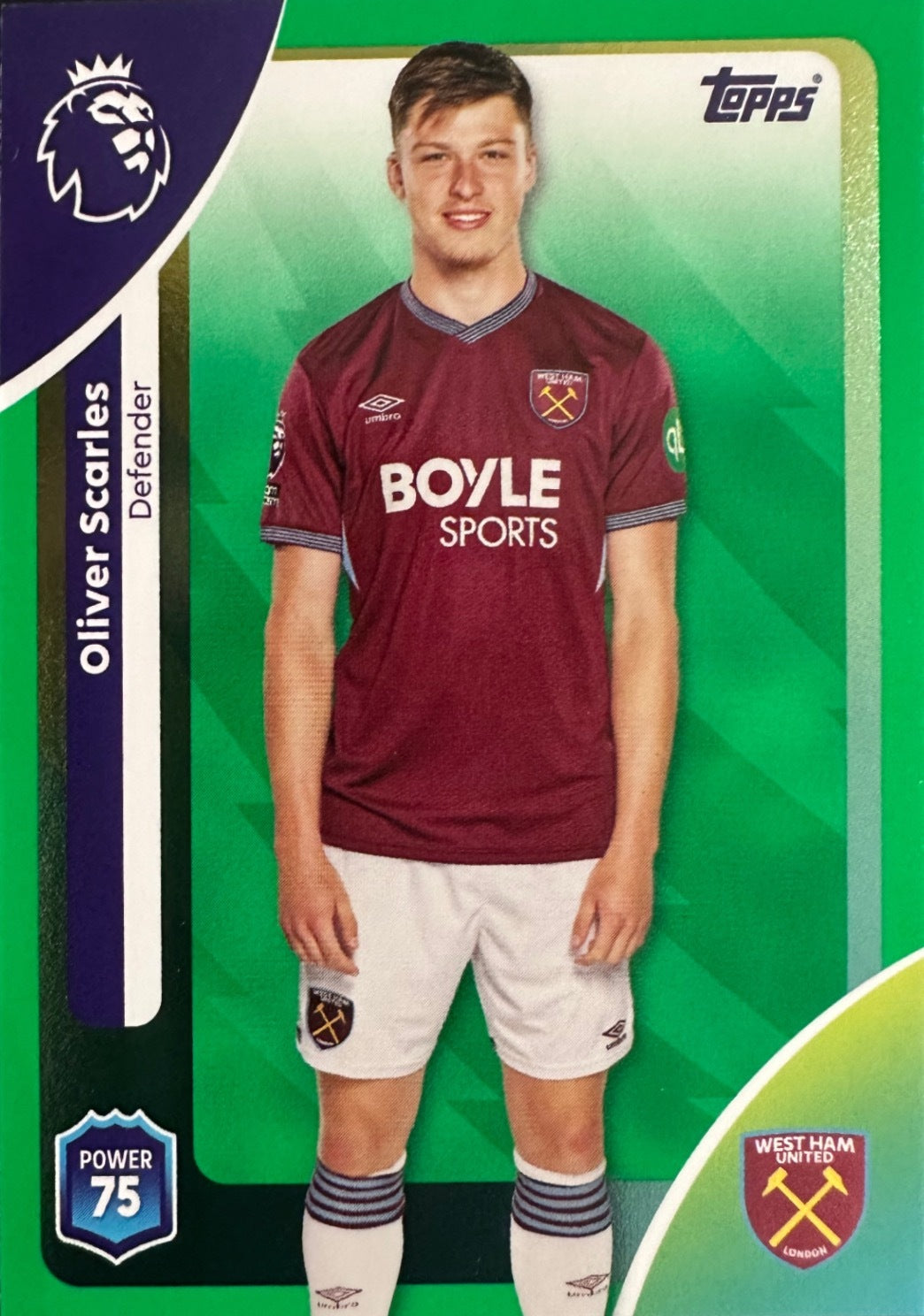 Topps Premier League 2025/26 2026 Scegli Card #1-360 Green Parallel
