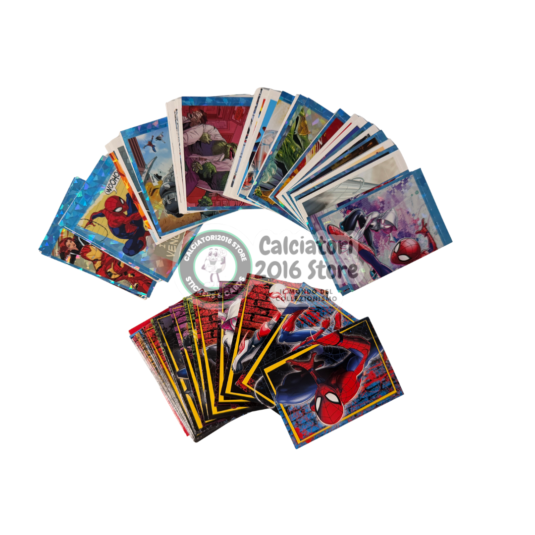 spider-Man Panini 2026 - Lotto 110 figurine diverse + 22 card