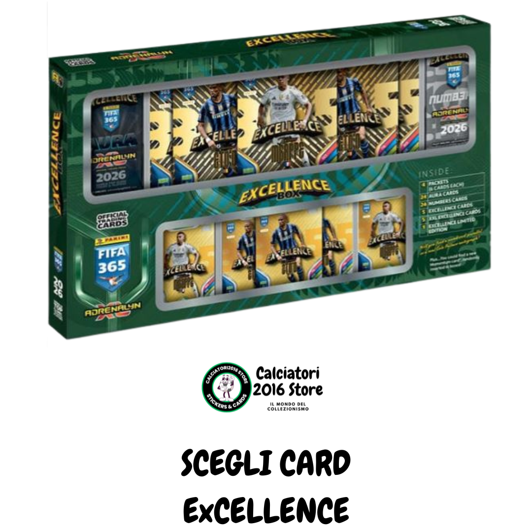 Panini Adrenalyn XL FIFA 365 2026 - Card Excellence Aura Numbers a scelta