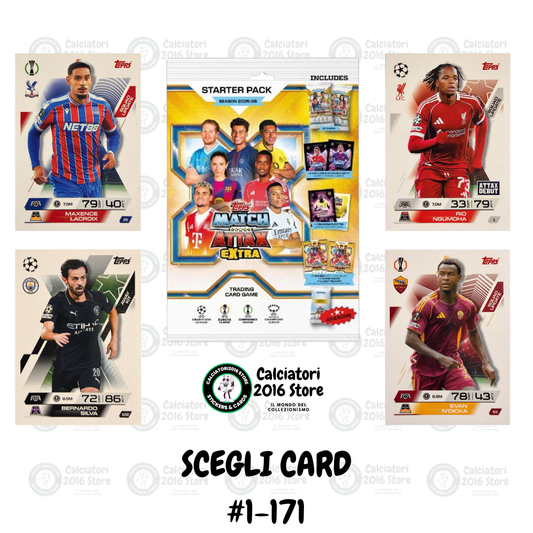 Match Attax Extra 2025/26 - Scegli Card da 1 a 171