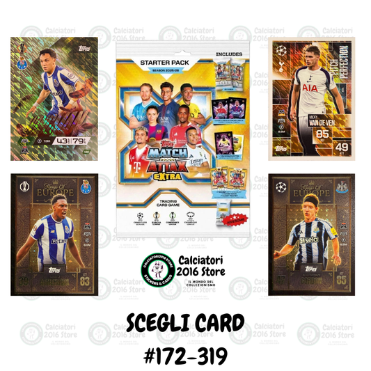 Match Attax Extra 2025/26 - Scegli Card da 172 a 319