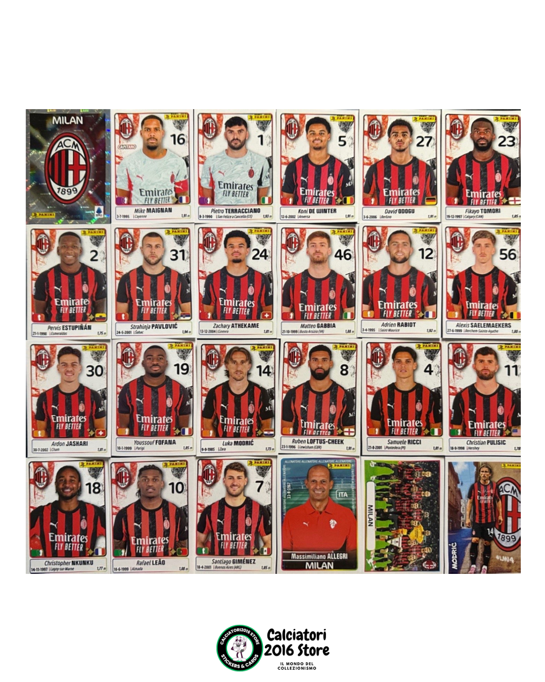 Calciatori Panini 2025 -26 - squadre complete a scelta