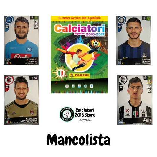 Calciatori panini 2016/17 - Scegli figurina Da 1 a 100