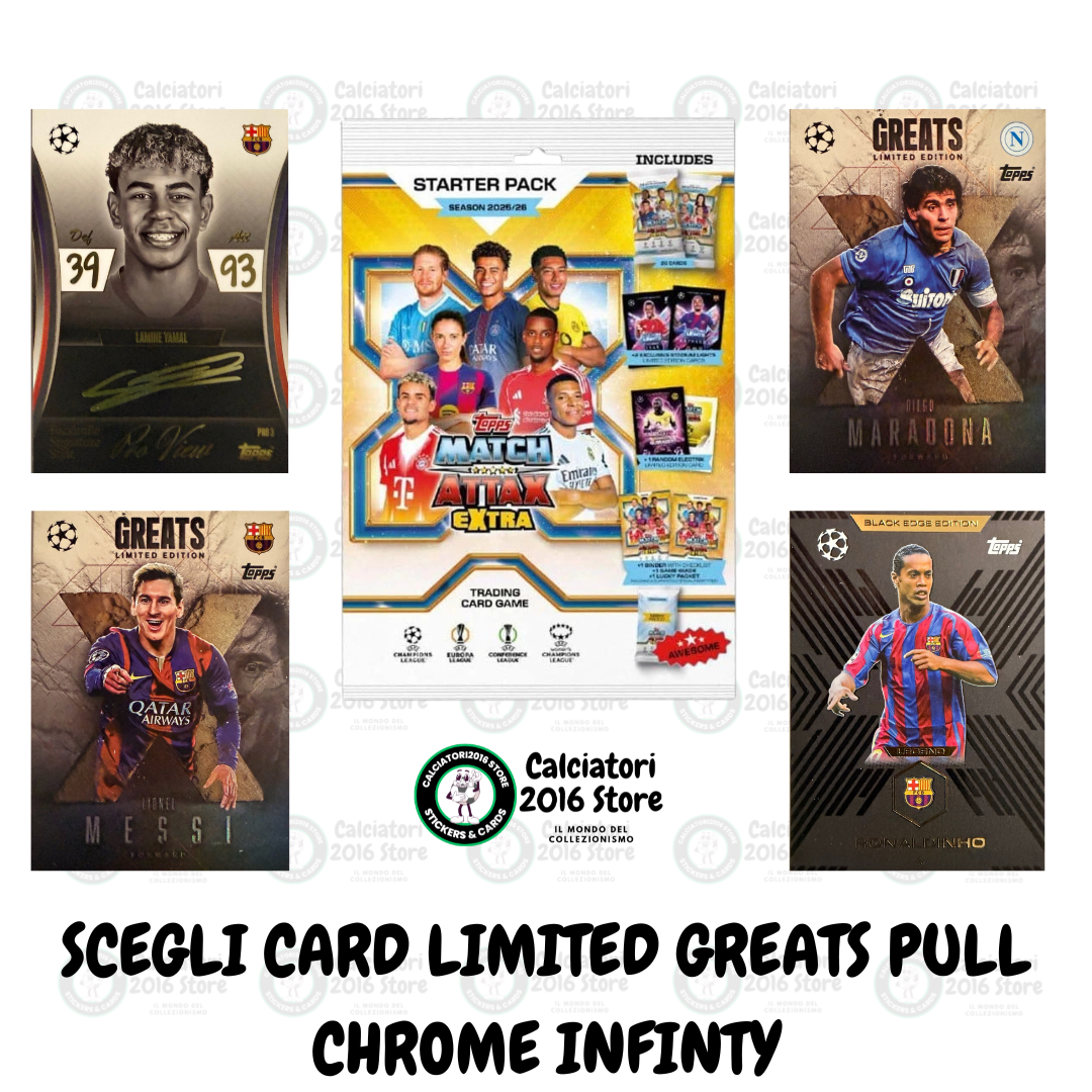 Match Attax Extra 2025/26 - Scegli Card Chrome Limited Greats Pull Infinity