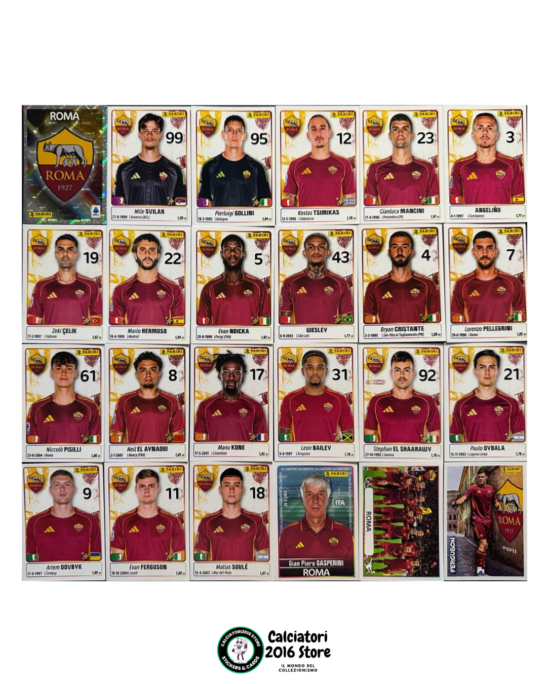 Calciatori Panini 2025 -26 - squadre complete a scelta