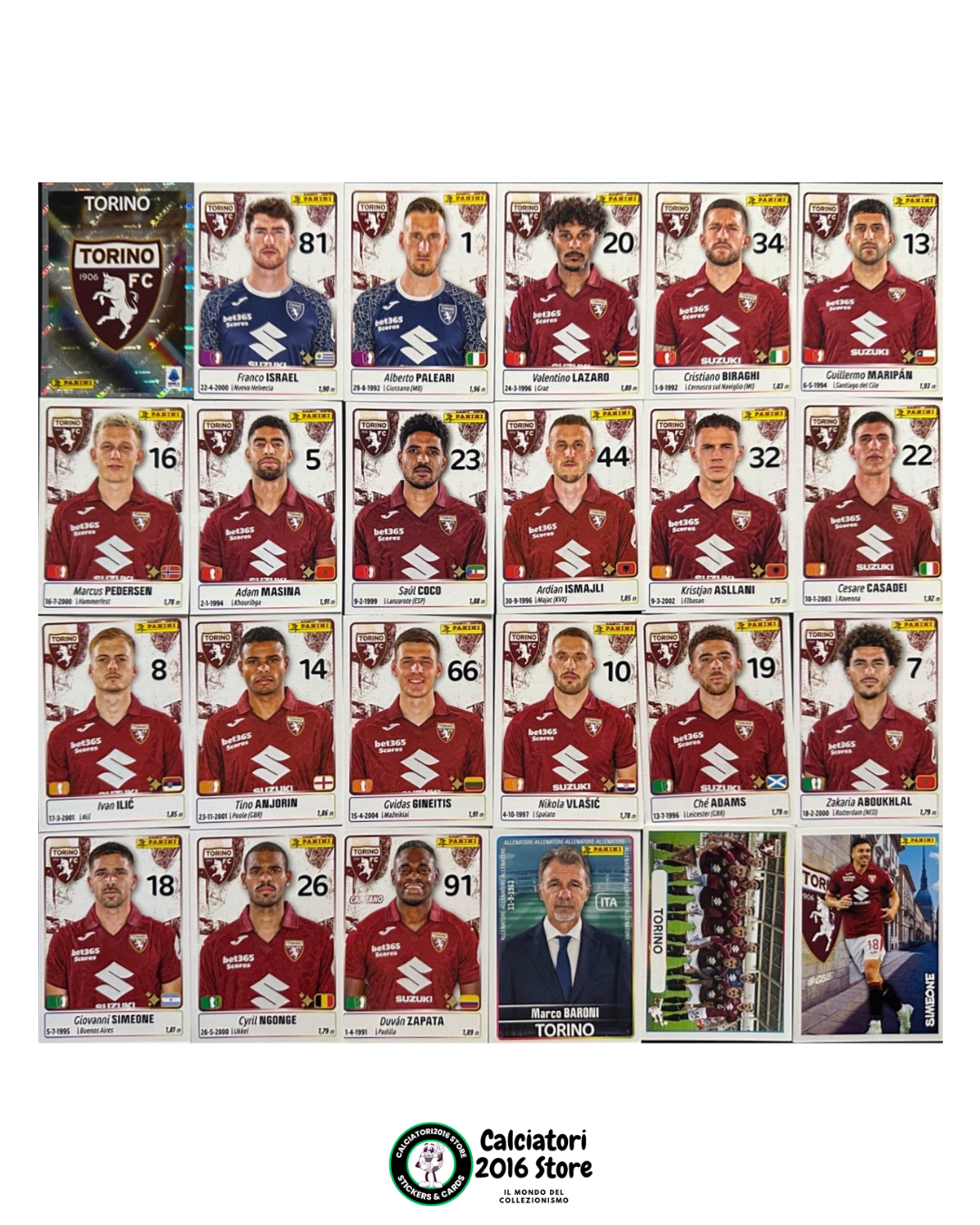 Calciatori Panini 2025 -26 - squadre complete a scelta
