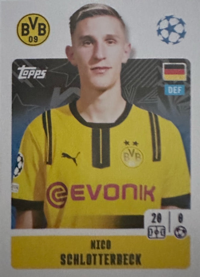 Champions League 2024/25 Topps Mancolista - Scegli figurina da 101 a 200