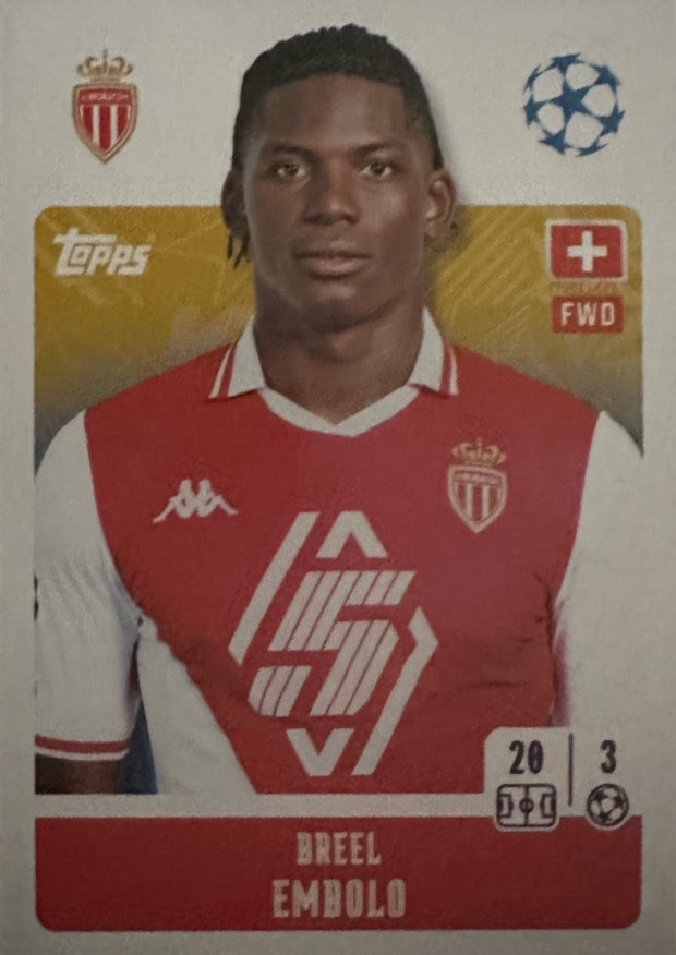 Champions League 2024/25 Topps Mancolista - Scegli figurina Da 1 a 100