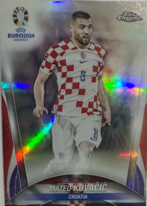 Euro 2024 Topps Chrome Mancolista - Scegli Card TC CC DB NN Refractor