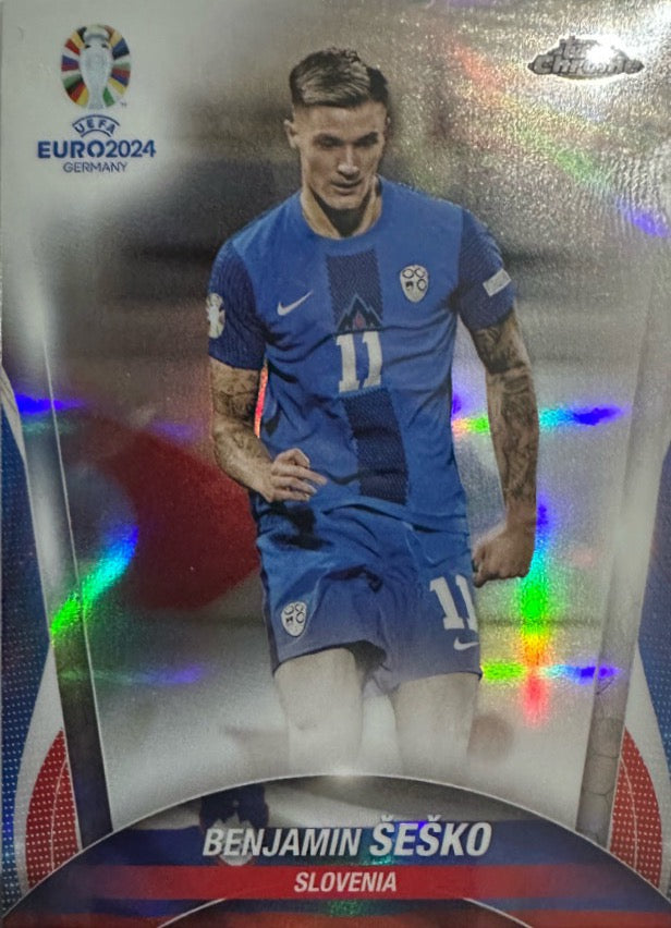 Euro 2024 Topps Chrome Mancolista - Scegli Card TC CC DB NN Refractor