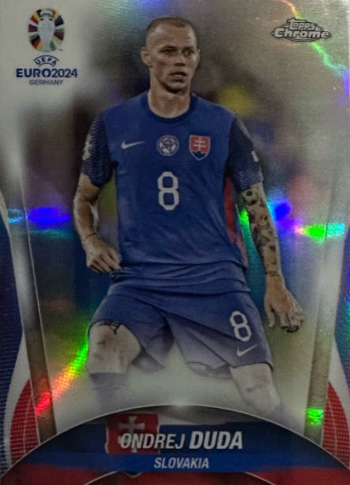 Euro 2024 Topps Chrome Mancolista - Scegli Card TC CC DB NN Refractor