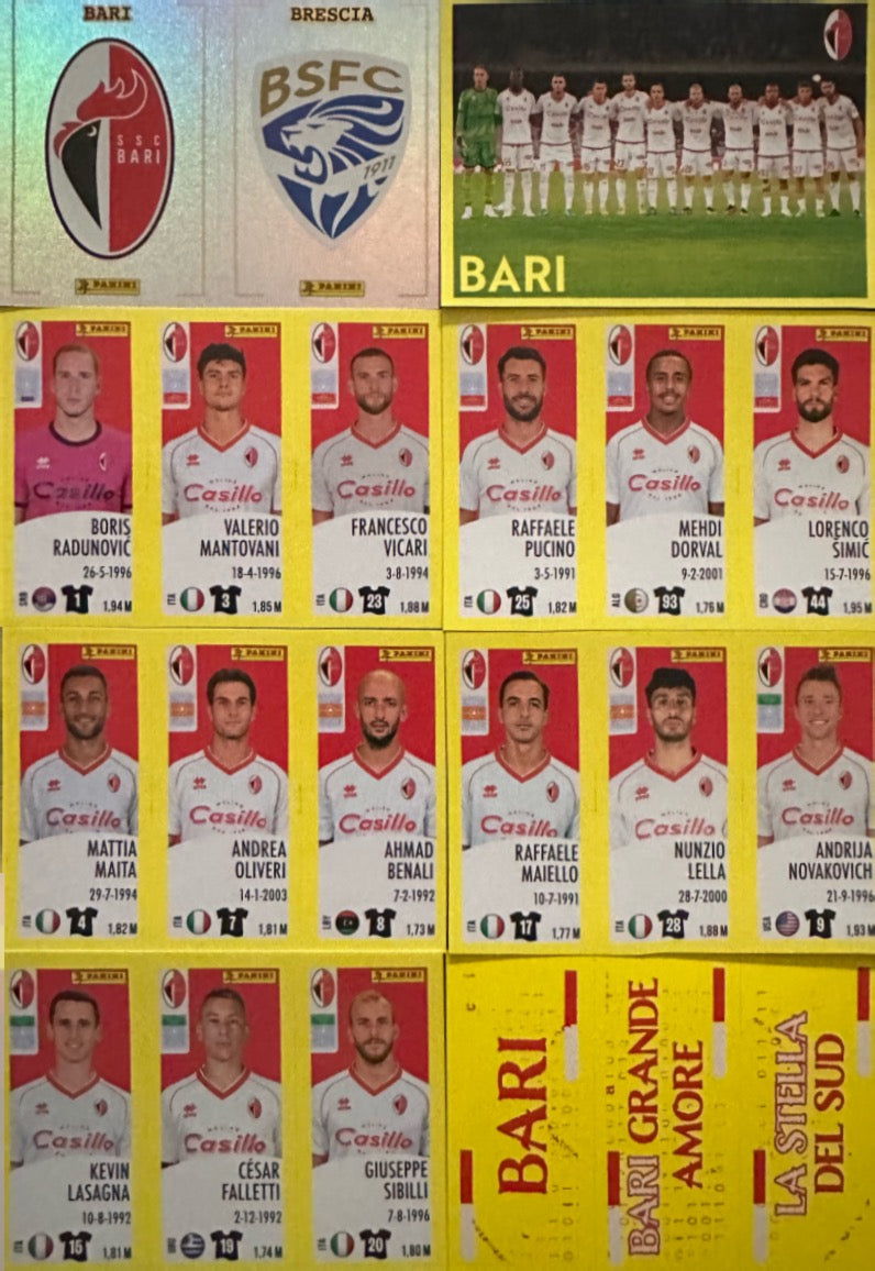 Calciatori Panini 2024/25 - Scegli Squadra Completa Juventus Inter Milan