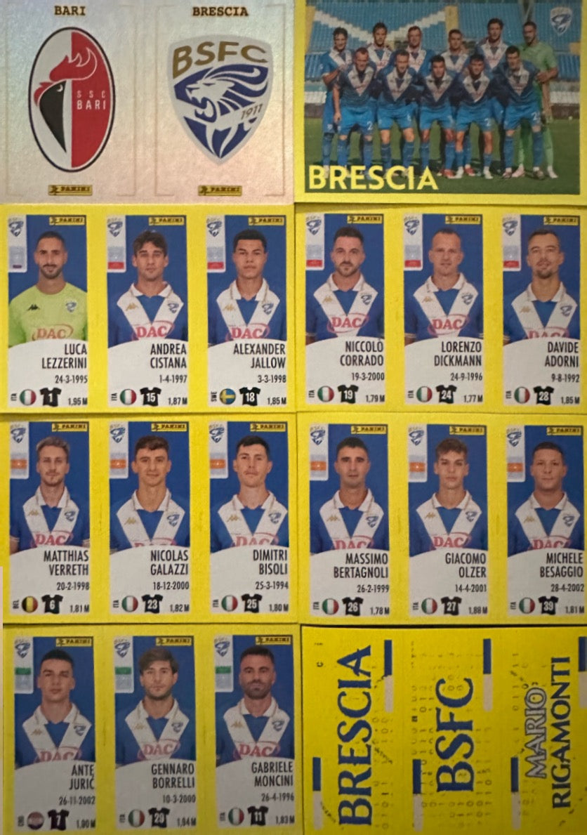 Calciatori Panini 2024/25 - Scegli Squadra Completa Juventus Inter Milan