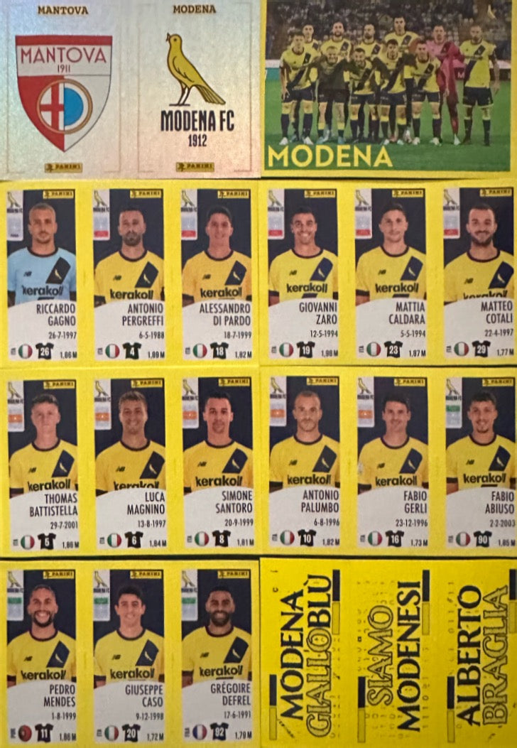 Calciatori Panini 2024/25 - Scegli Squadra Completa Juventus Inter Milan