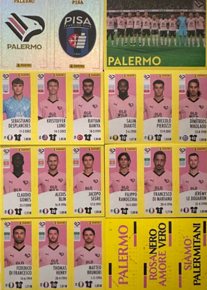 Calciatori Panini 2024/25 - Scegli Squadra Completa Juventus Inter Milan