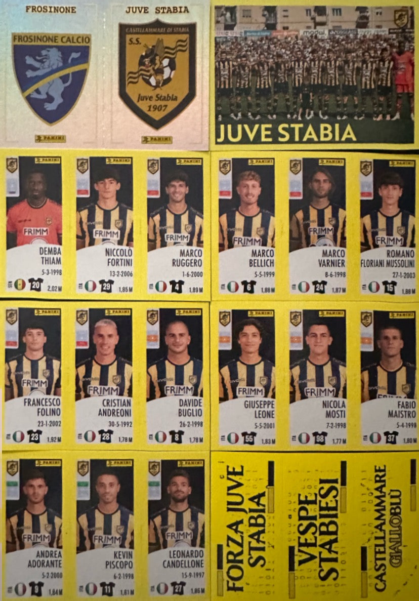 Calciatori Panini 2024/25 - Scegli Squadra Completa Juventus Inter Milan