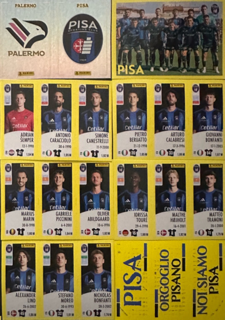 Calciatori Panini 2024/25 - Scegli Squadra Completa Juventus Inter Milan