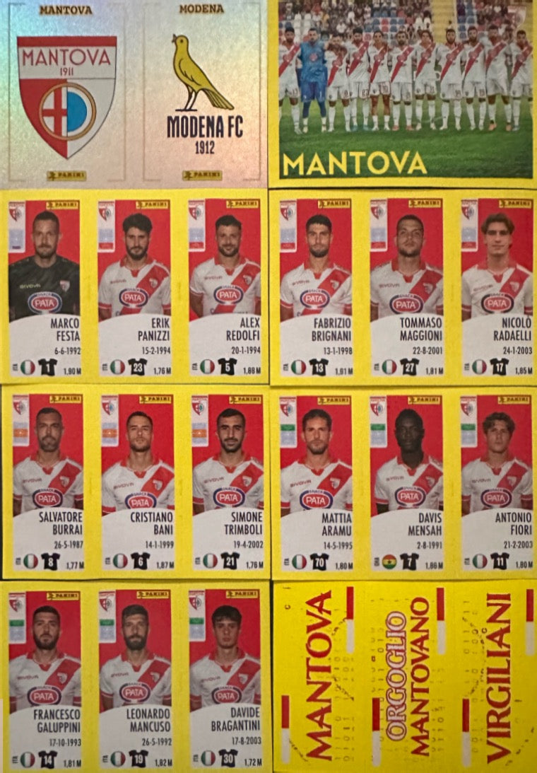 Calciatori Panini 2024/25 - Scegli Squadra Completa Juventus Inter Milan