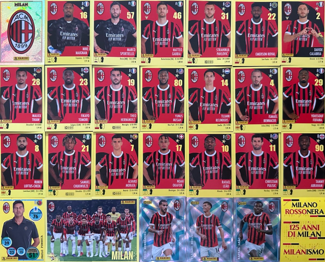 Calciatori Panini 2024/25 - Scegli Squadra Completa Juventus Inter Milan