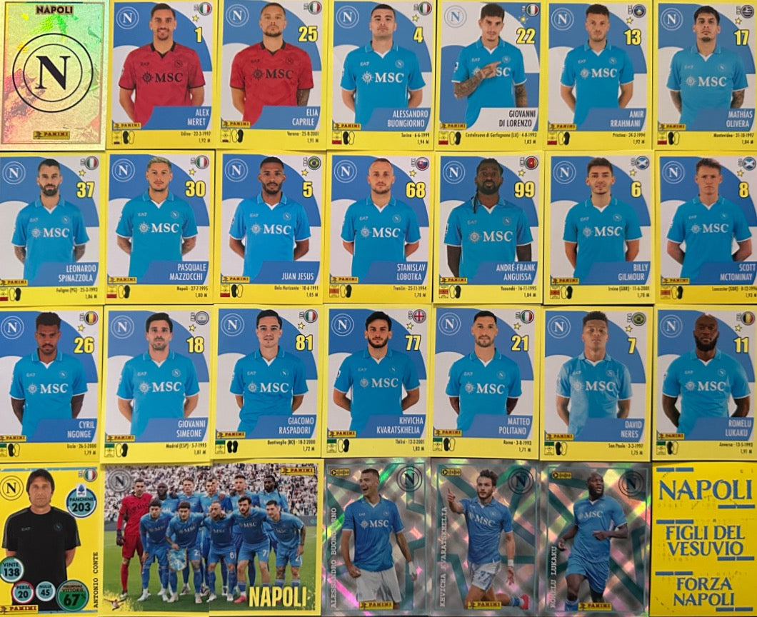 Calciatori Panini 2024/25 - Scegli Squadra Completa Juventus Inter Milan