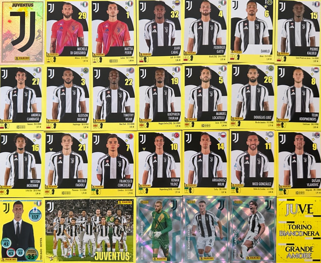 Calciatori Panini 2024/25 - Scegli Squadra Completa Juventus Inter Milan