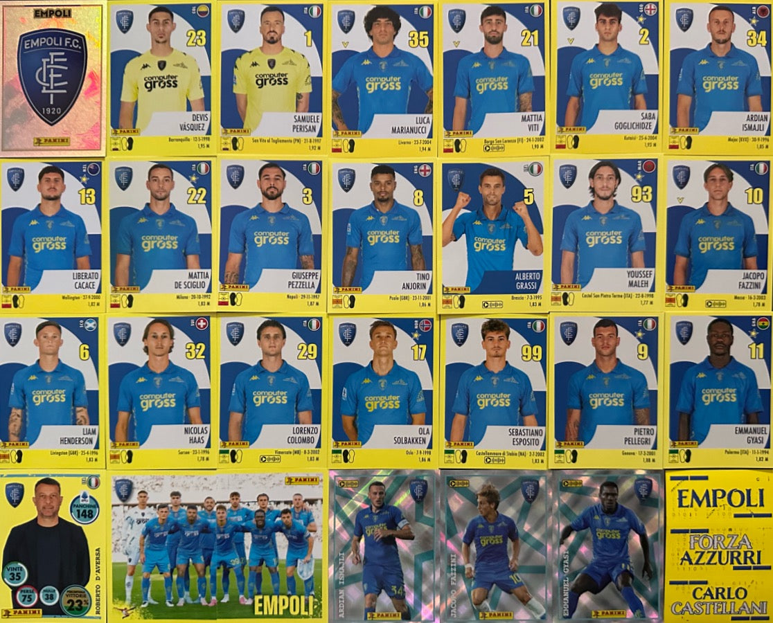 Calciatori Panini 2024/25 - Scegli Squadra Completa Juventus Inter Milan